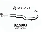 Abgasrohr mitte ASSO 02.5003