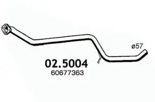 Abgasrohr mitte ASSO 02.5004