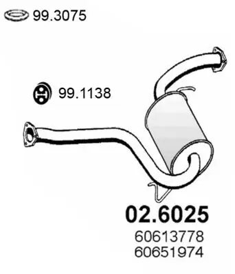 Mittelschalldämpfer ASSO 02.6025 Bild Mittelschalldämpfer ASSO 02.6025