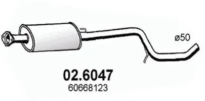 Mittelschalldämpfer ASSO 02.6047