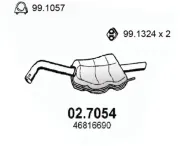 Endschalldämpfer ASSO 02.7054