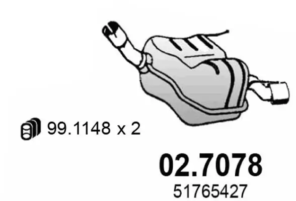 Endschalldämpfer ASSO 02.7078