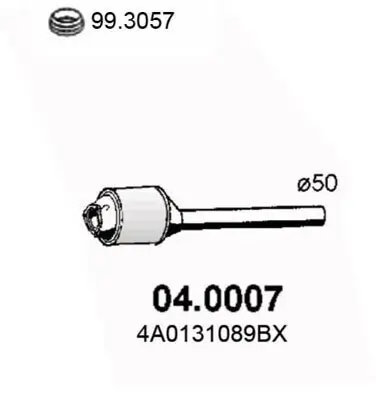 Katalysator vorne ASSO 04.0007