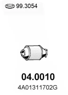 Katalysator vorne ASSO 04.0010