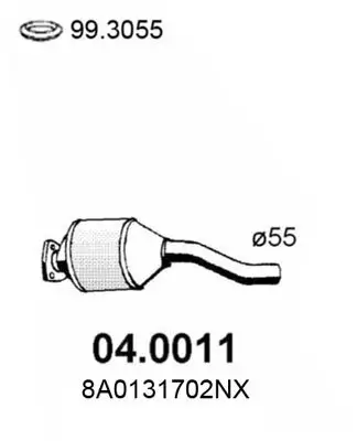 Katalysator vorne ASSO 04.0011