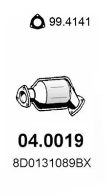 Katalysator vorne ASSO 04.0019