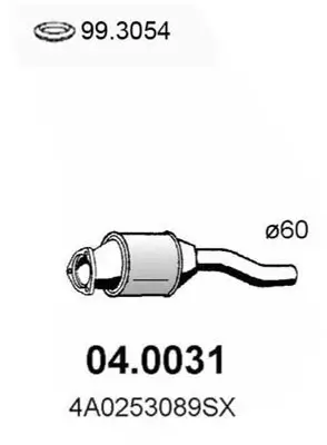 Katalysator vorne ASSO 04.0031