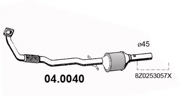 Katalysator vorne ASSO 04.0040