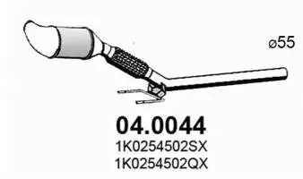 Katalysator vorne ASSO 04.0044