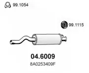Mittelschalldämpfer ASSO 04.6009
