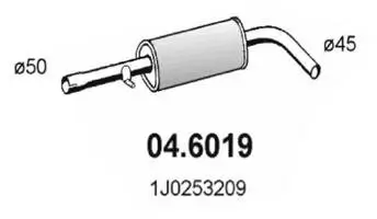 Mittelschalldämpfer ASSO 04.6019