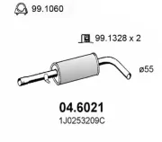 Mittelschalldämpfer ASSO 04.6021