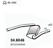 Mittelschalldämpfer ASSO 04.6046