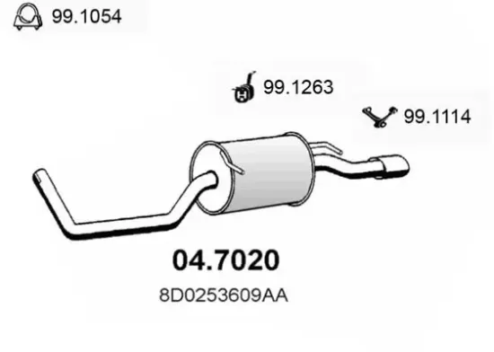 Endschalldämpfer ASSO 04.7020 Bild Endschalldämpfer ASSO 04.7020