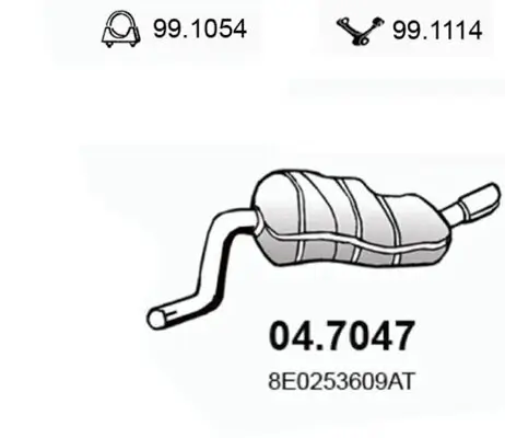 Endschalldämpfer ASSO 04.7047