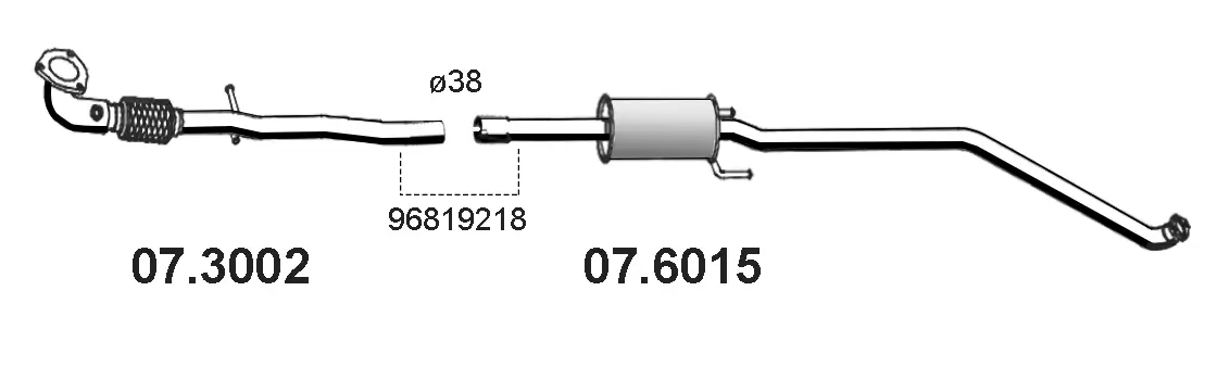 Mittelschalldämpfer ASSO 07.6015