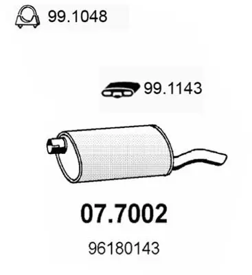 Endschalldämpfer ASSO 07.7002 Bild Endschalldämpfer ASSO 07.7002