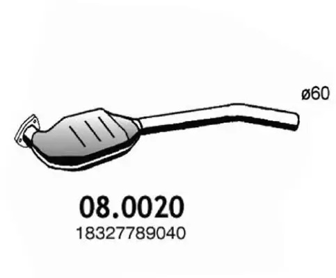 Katalysator vorne ASSO 08.0020