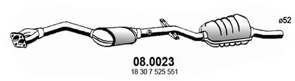 Katalysator vorne ASSO 08.0023