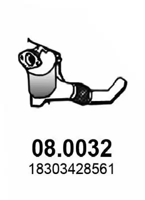 Katalysator vorne ASSO 08.0032