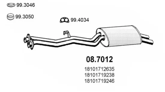 Endschalldämpfer ASSO 08.7012 Bild Endschalldämpfer ASSO 08.7012