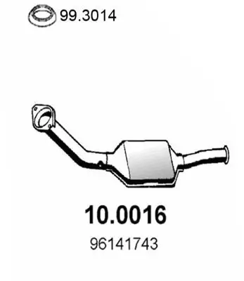 Katalysator vorne ASSO 10.0016