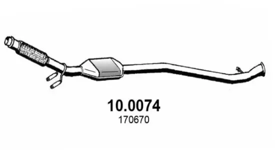 Katalysator vorne ASSO 10.0074 Bild Katalysator vorne ASSO 10.0074