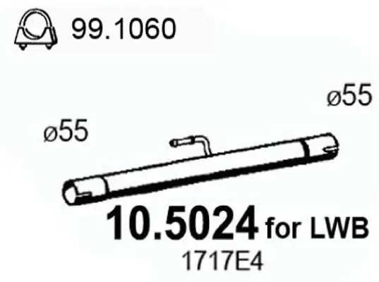 Abgasrohr ASSO 10.5024