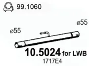 Abgasrohr ASSO 10.5024