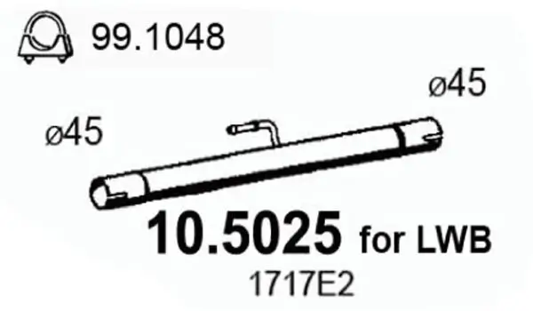 Abgasrohr ASSO 10.5025