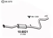 Mittelschalldämpfer ASSO 10.6021