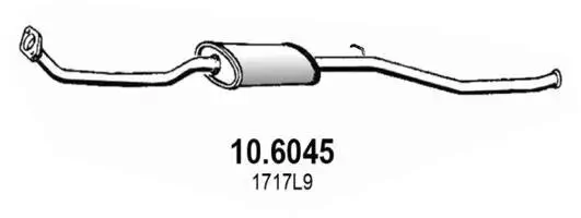 Mittelschalldämpfer ASSO 10.6045
