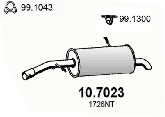 Endschalldämpfer ASSO 10.7023