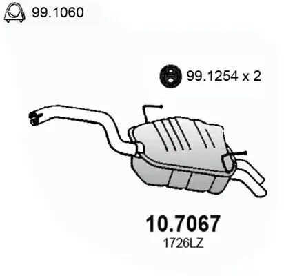 Endschalldämpfer ASSO 10.7067