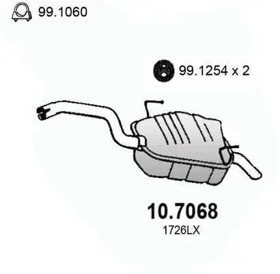 Endschalldämpfer ASSO 10.7068