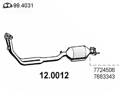 Katalysator vorne ASSO 12.0012