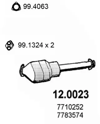 Katalysator vorne ASSO 12.0023