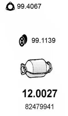 Katalysator vorne ASSO 12.0027 Bild Katalysator vorne ASSO 12.0027