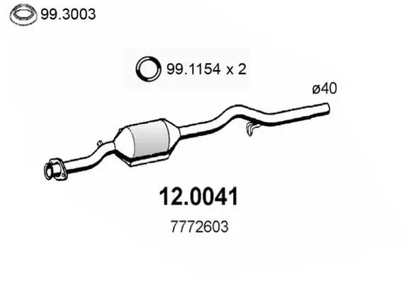 Katalysator vorne ASSO 12.0041