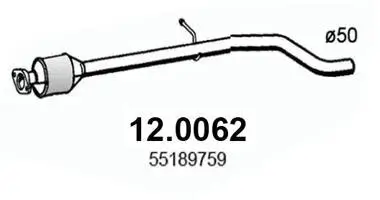 Katalysator vorne ASSO 12.0062