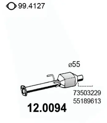 Katalysator vorne ASSO 12.0094