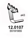 Katalysator vorne ASSO 12.0107