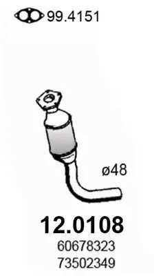 Katalysator vorne ASSO 12.0108