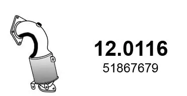 Katalysator vorne ASSO 12.0116