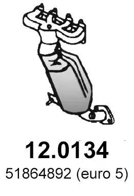 Katalysator vorne ASSO 12.0134