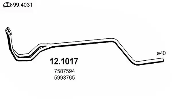 Abgasrohr vorne ASSO 12.1017