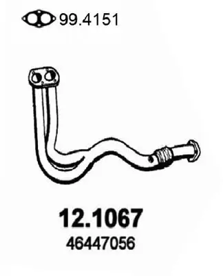 Abgasrohr vorne ASSO 12.1067 Bild Abgasrohr vorne ASSO 12.1067