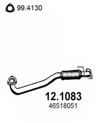 Abgasrohr ASSO 12.1083 Bild Abgasrohr ASSO 12.1083