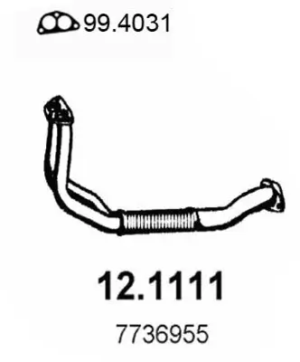 Abgasrohr ASSO 12.1111 Bild Abgasrohr ASSO 12.1111