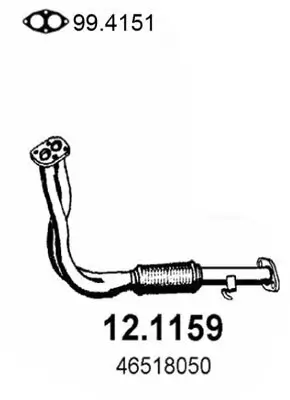 Abgasrohr ASSO 12.1159 Bild Abgasrohr ASSO 12.1159